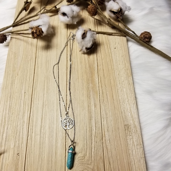 Gorgeous  Tree of Life Turquoise Gemstone SILVER - Picture 5 of 9